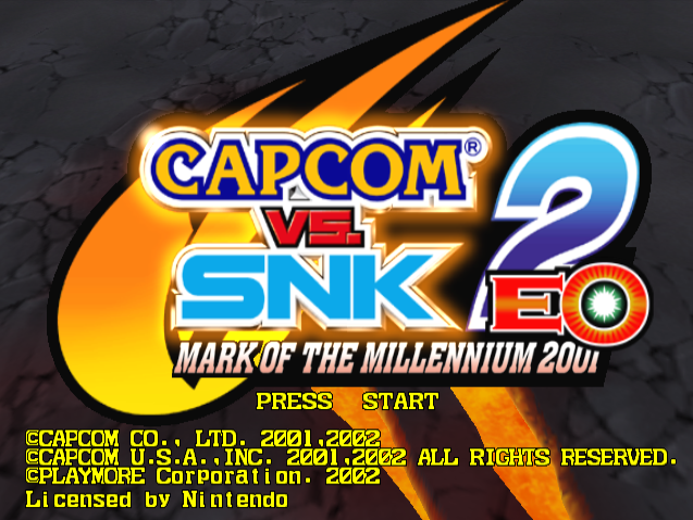 캡콤 (Capcom) - 캡콤 VS. SNK 2 이오 밀레니엄 파이팅 2001 북미판 CAPCOM VS. SNK 2 EO MILLIONAIRE FIGHTING 2001 USA (게임큐브 - GC - iso 다운로드)