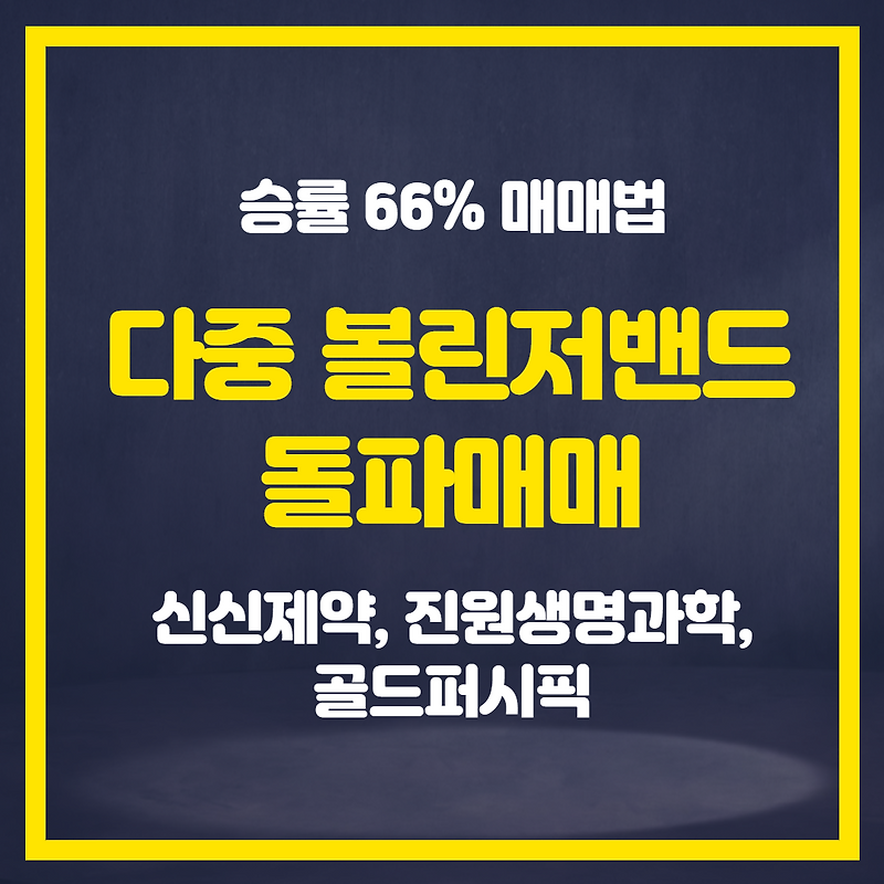 태쏘님의 다중 볼린저밴드 3분봉 돌파 매매(신신제약, 진원생명과학, 골드퍼시픽)