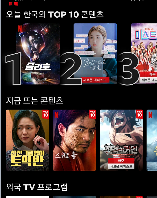 전세계 넷플릭스 순위 알아보는 방법