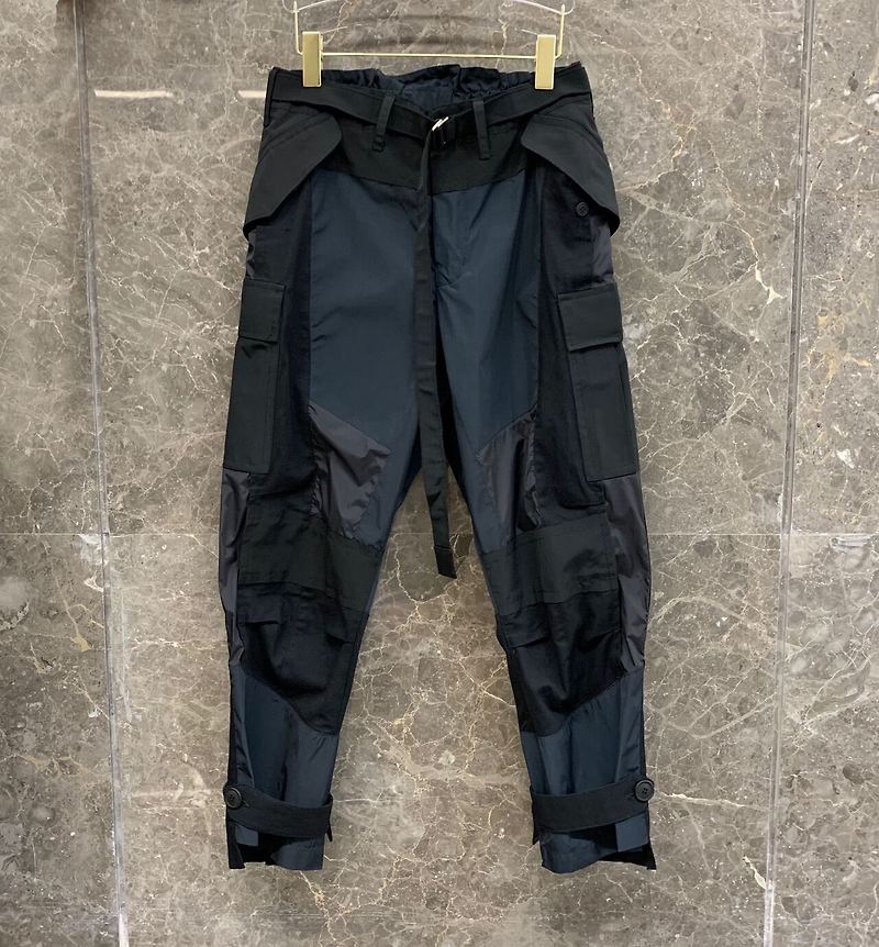[SACAI] 사카이 나일론 카고 포켓 스트링 팬츠