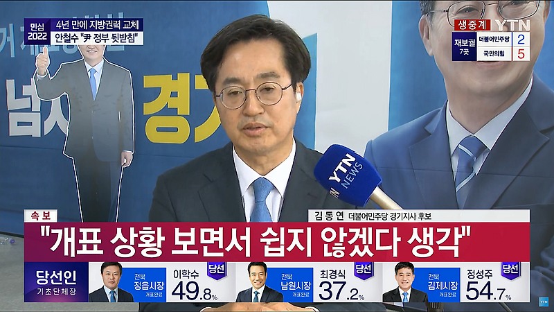 김동연 경기도지사 극적 승리, 박지원 전 국정원장 이재명에게 쓴소리