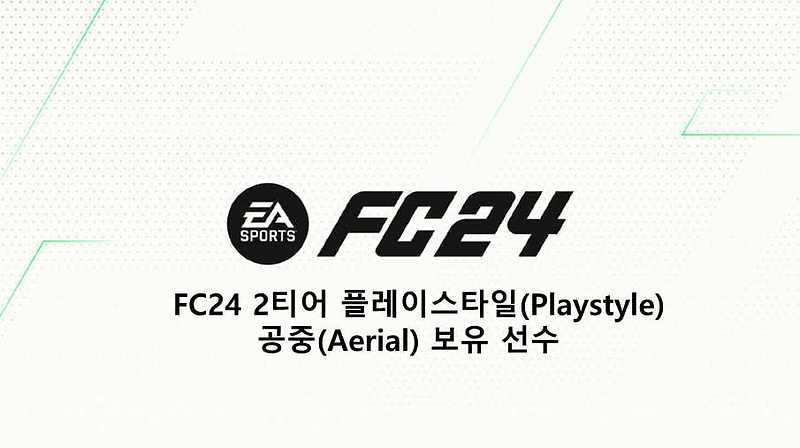 FC24 2티어 플레이스타일(Playstyle) 공중(Aerial) 보유 선수