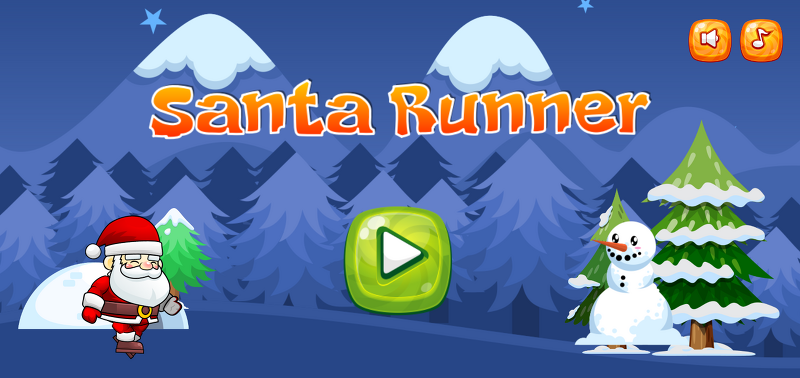 빌드박스 클래식(Buildbox Classic)으로 만든 첫번째 게임 '산타러너(Santa Runner)'