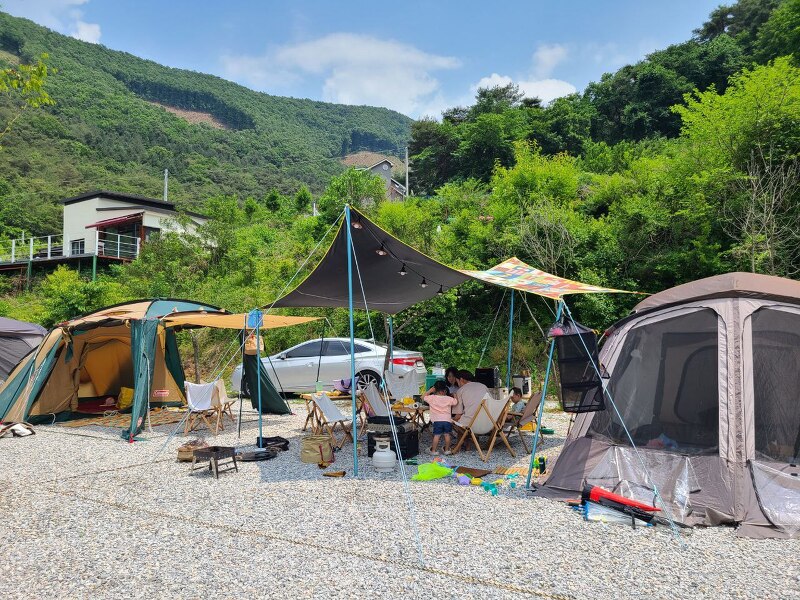 충북 제천시 가마실캠핑장 4인 가족 캠핑