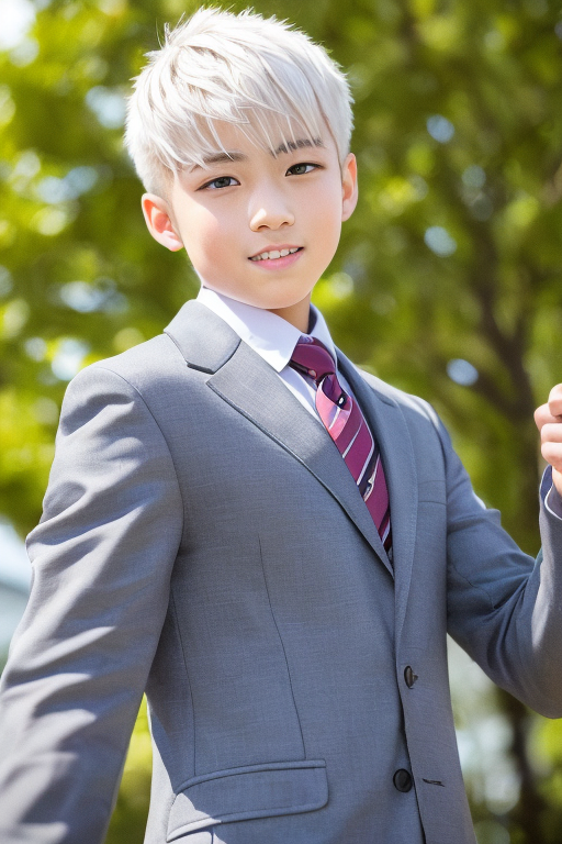 [Boy-059] Free white haird Boy Images with classroom & school Background
