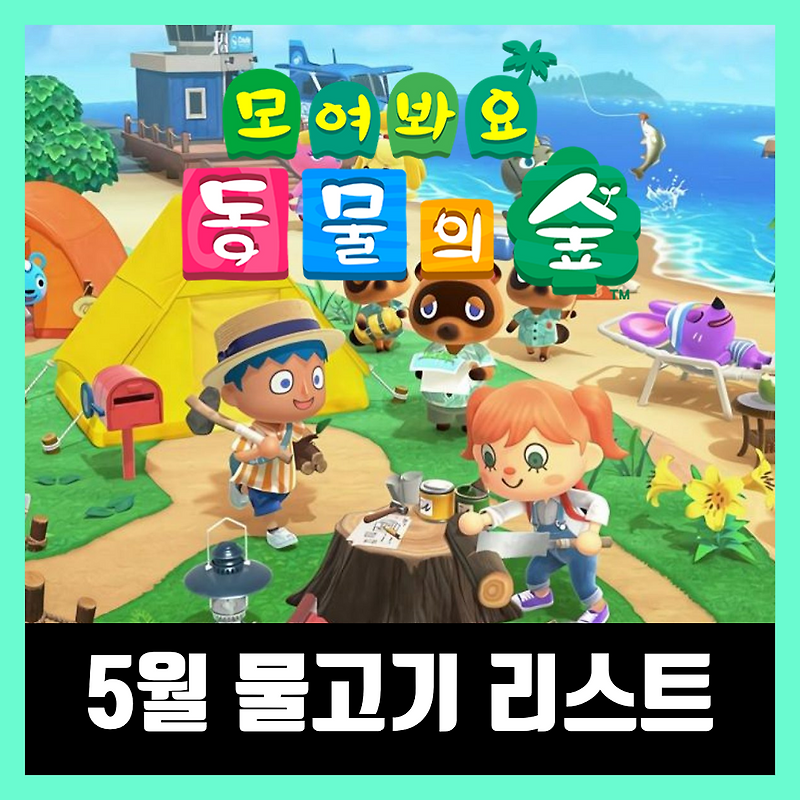 모여봐요 동물의숲(모동숲) 5월 물고기 종류 가격표