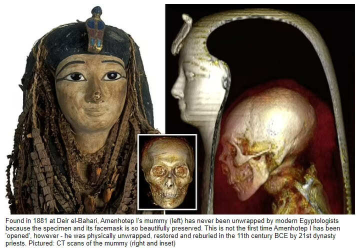 3,500년 된 이집트 왕의 미이라 베일 벗겨지다 VIDEO:3,500-year-old mummy of an Egyptian king has been 'digitally unwrapped' for the first time