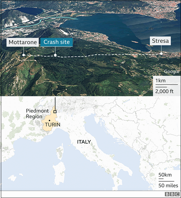 14명 사망 이탈리아 케이블카 사고...5세 아이 아빠가 껴안아 살아남아  VIDEO:Mottarone cable car crash: Italy investigates cause of accident