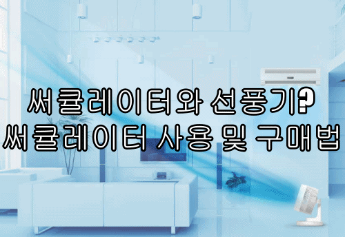 써큘레이터와 선풍기? 써큘레이터 사용 및 구매법