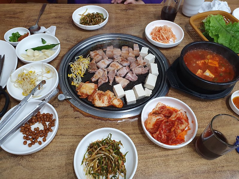 제주도 시청근처 오겹살&가브리살 구이 솔지식당 멜젓 맛집