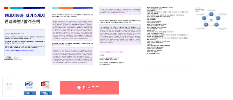현대자동차 (개발직/플랜트설계) 자기소개서 합격샘플 + 면접족보 (현대자동차 채용 자소서, 현대차 지원동기)