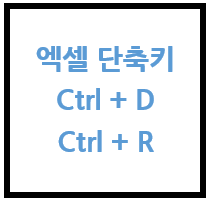 [엑셀] 유용한 단축키/ Ctrl + D, Ctrl + R
