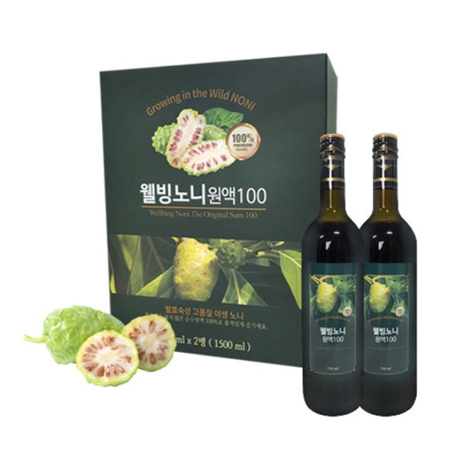 초대박 상품 웰빙 노니원액100 유기농 노니발효액 노니주스 2개 750ml