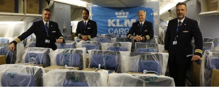 KLM 네덜란드 항공 여객기로 화물 수송 도입 - 여객 좌석을 이용한 화물 운송