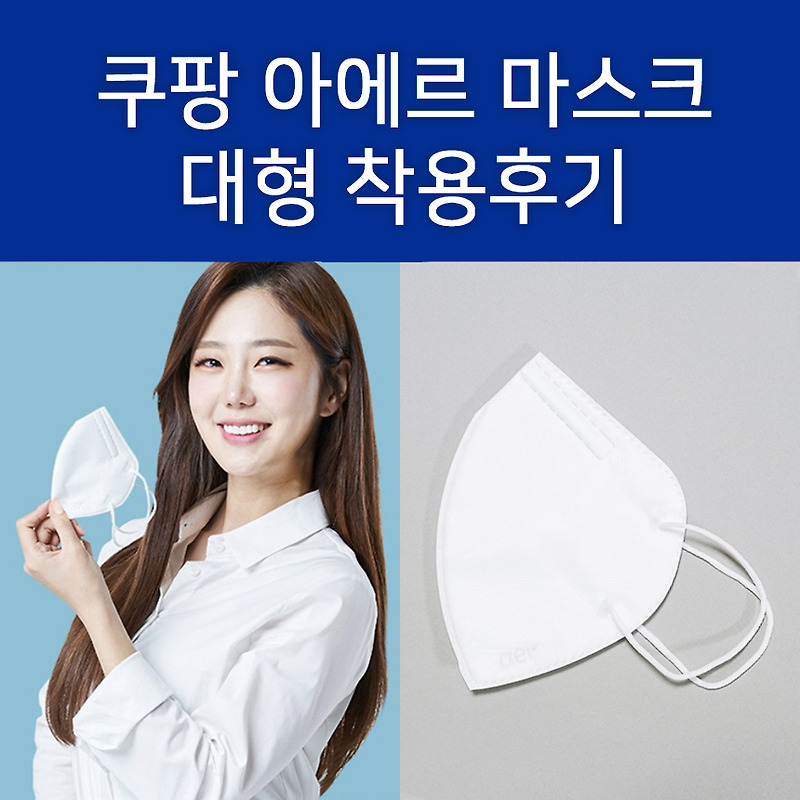 쿠팡 아에르 마스크 L 사이즈 착용후기 / 장점단점 / 스탠다드 M과 비교 (스토어팜 신형)