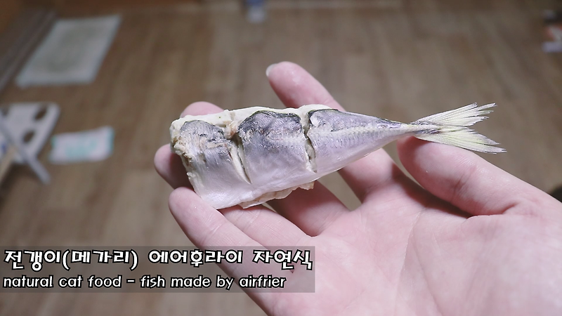 고양이 자연식 #8 - 전갱이(메가리) 에어프라이어 생선구이, 튀김