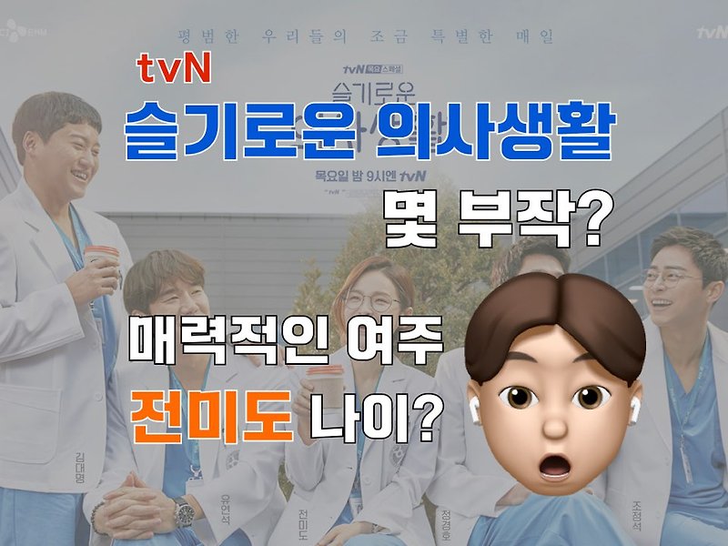 슬기로운 의사생활 몇부작 일까? 매력적인 여주 전미도 나이?