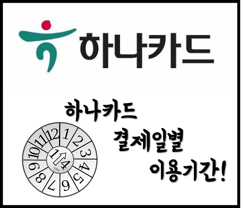 [생활의지혜] 하나카드 결제일별 이용기간 알아보기 및 홈페이지 확인하는 방법! 다른 카드사랑 다르네 ?