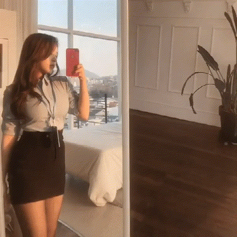 예쁜 OL 누나 섹시한 오피스룩 셀카
