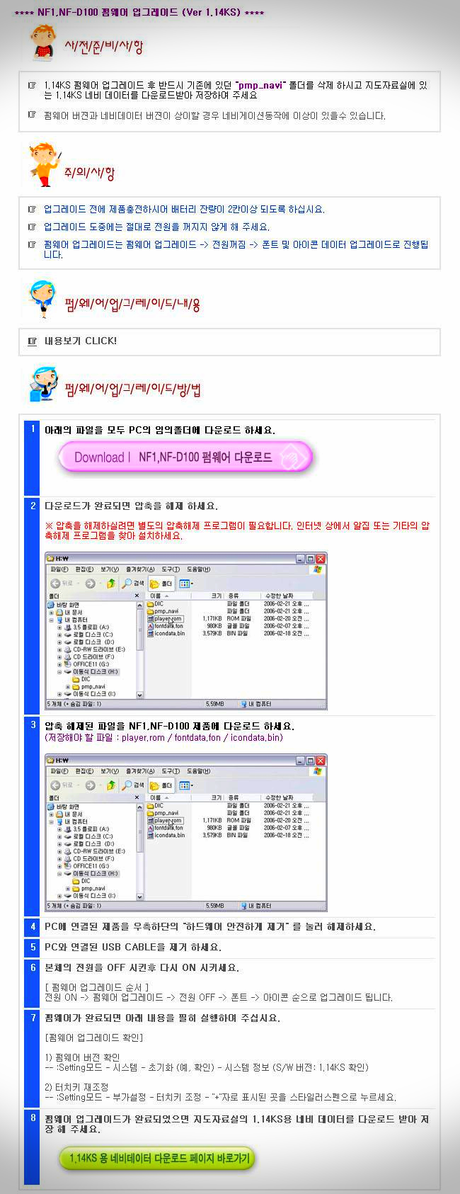 GPS와 멀티미디어가 결합된 추억의 기기 쏘렐의 NF-1 1.14KS 펌웨어
