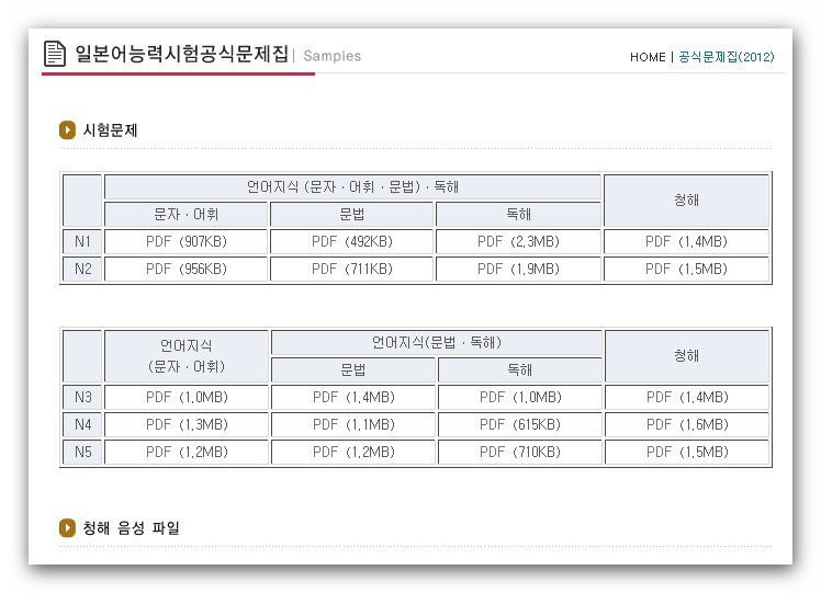 JLPT(일본어능력시험) 공식문제집 샘플문제 공개!