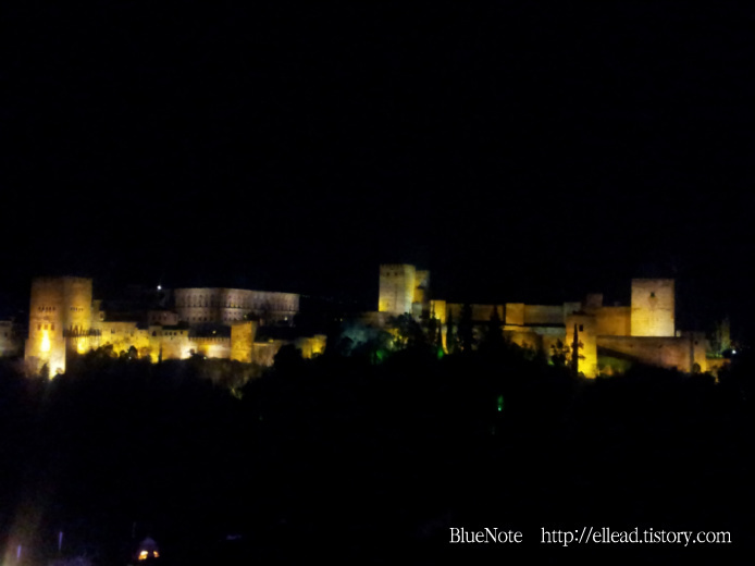 <스페인 그라나다 여행> 알바이신에서 본 알함브라 궁전의 야경