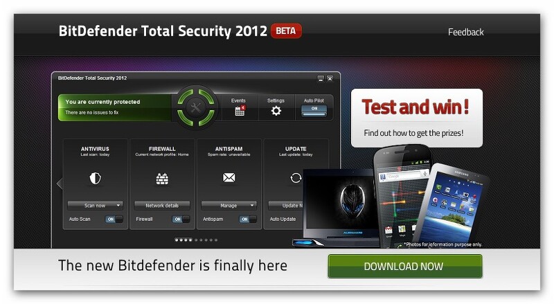 비딧펜더(Bitdefender Total security 2012) 베타버전 다운로드
