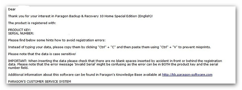 Paragon Backup & Recovery 10 Home Special Edition 이벤트!