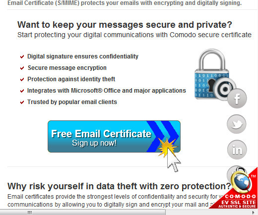 Email Certificate(이메일 인증서)로 암호화된 이메일 보내기