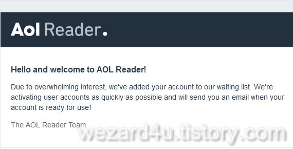구글리더를 대체할수 있는 AOL Reader