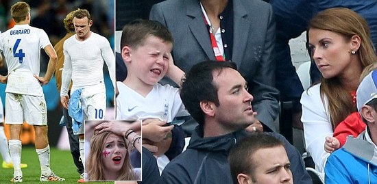 망연자실한 '잉글랜드', 관중들의 표정보니...The crying game: We all know how Kai feels as England's dream hangs by a thread VIDEO