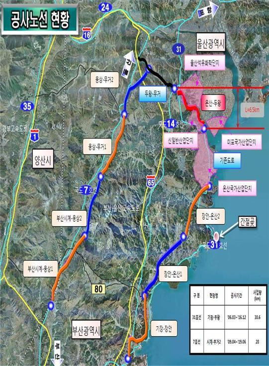 국도 31호선 온산~두왕 구간 개통...울산 해운대 등 관광길 여유로워져