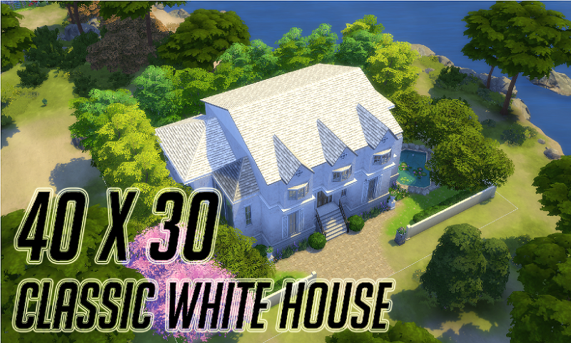 The Sims 4[심즈4] :: Speed Build Sims 4 House :: 'Classic White House' #2