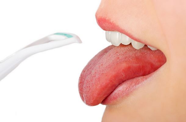 건강을 위해 혀를 깨끗히 하라.