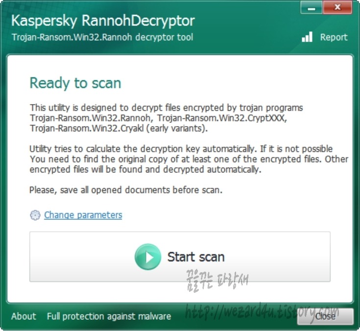 카스퍼스키 랜섬웨어 CryptXXX 3.0에 대한 복호화 Kaspersky RannohDecryptor 1.9.5.0 도구 업데이트