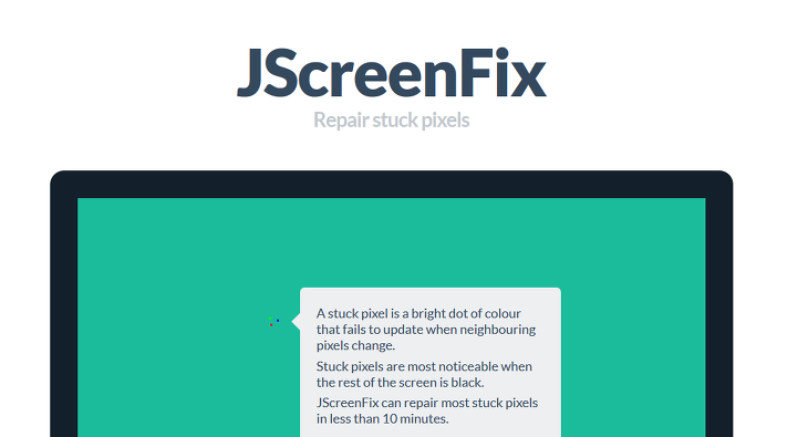 LCD 모니터,OLED 모니터 모니터 데드 픽셀 제거 사이트-JScreenFix