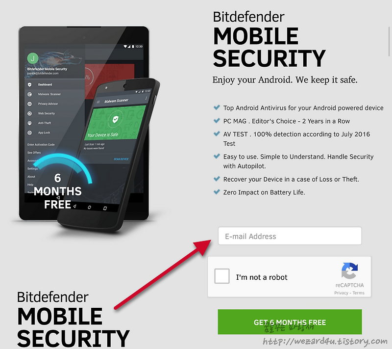 안드로이드 백신 어플-Bitdefender Mobile Security 6 month Promotion(Bitdefender Mobile Security 6개월 프로모션)