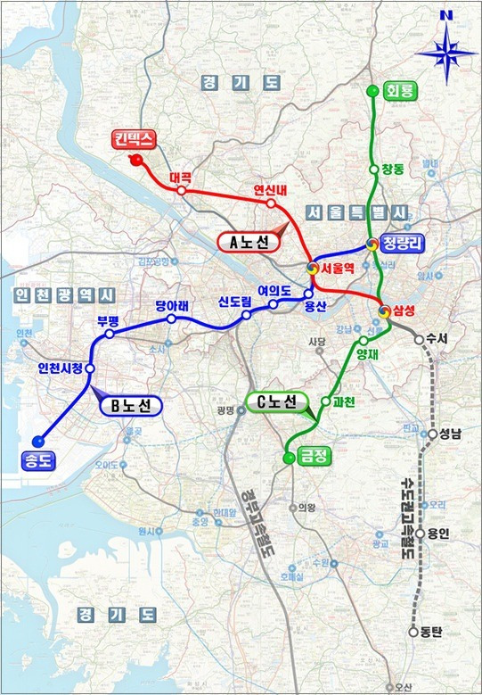 국토부, 수도권 광역급행철도(GTX) 전략환경영향평가 용역 발주