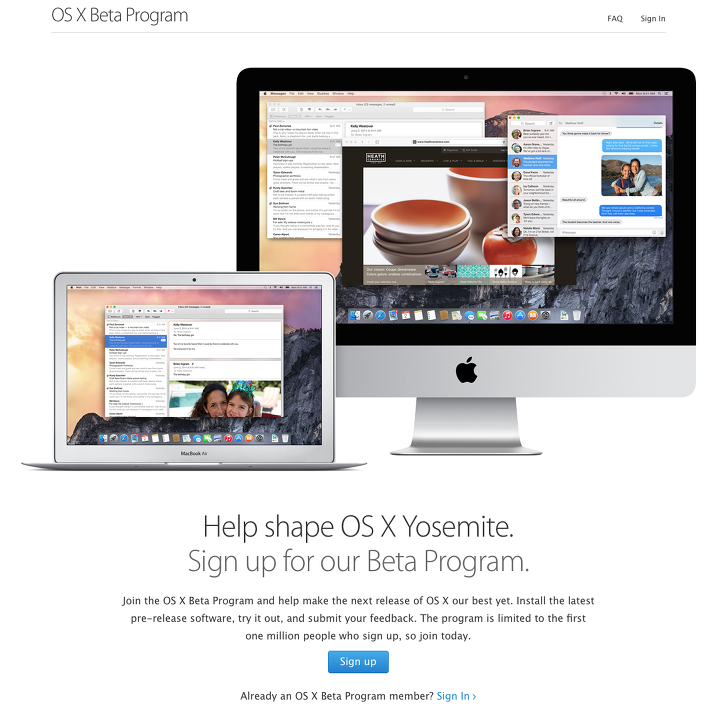 OS X Yosemite 체험판 다운로드