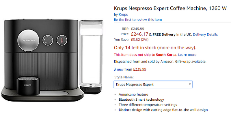 네스프레소 엑스퍼트 머신 (Nespresso Expert) - 가격비교