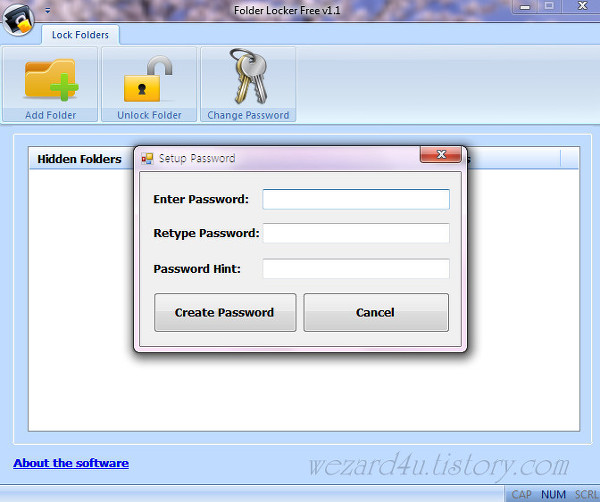 개인정보 보호를 위한 폴더 잠금 프로그램-Folder locker Free