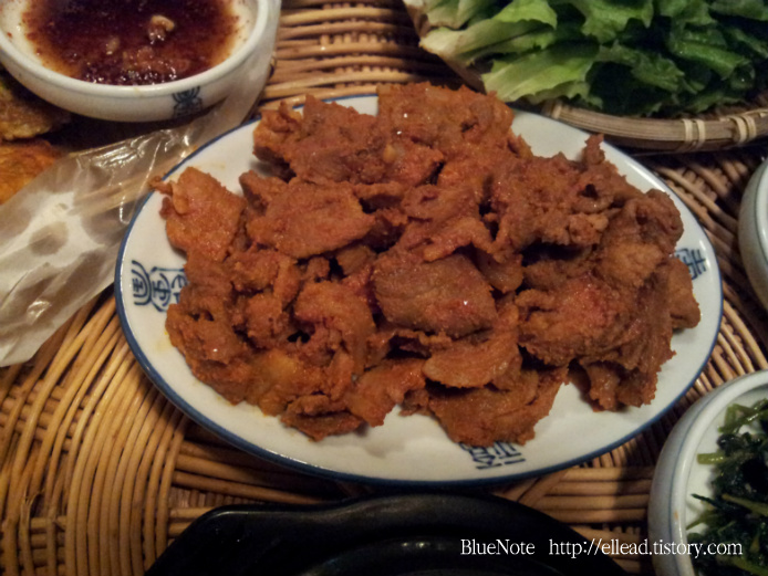 <논현동 맛집> 새참 광주리 : 석쇠 돼지불고기, 오징어 찌개, 모듬전