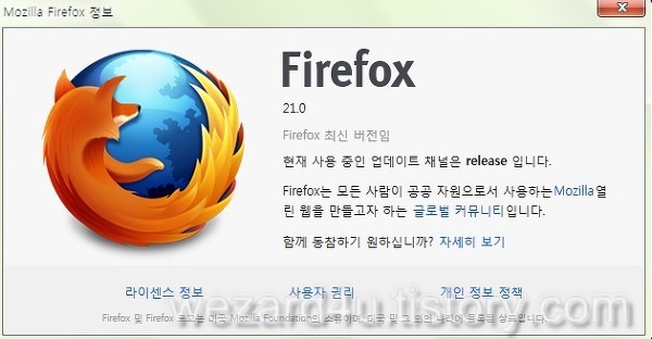 파이어폭스 21.0(Firefox 21.0)보안 업데이트