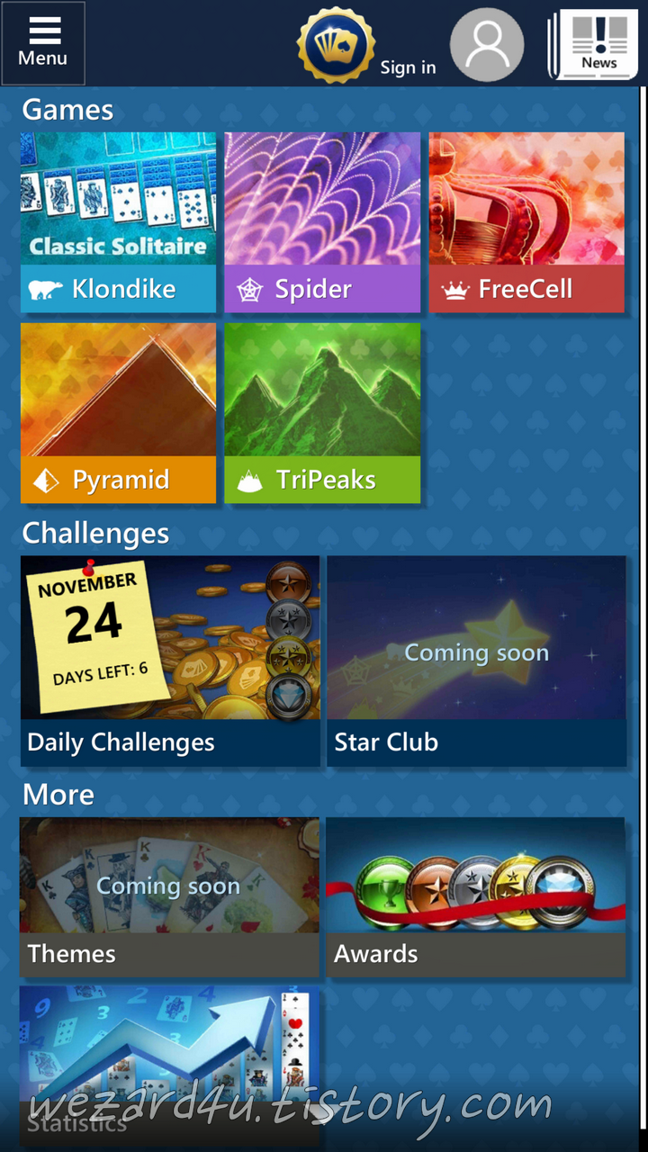 Microsoft Solitaire Collection 안드로이드,iOS 버전 공개