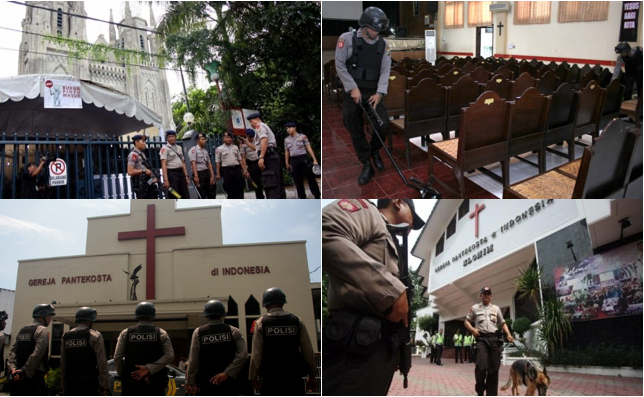 인도네시아 부활절에 경찰이 많은 이유?