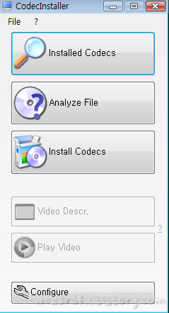 동영상 재생에 필요한 코덱 설치를 도와주는-CodecInstaller