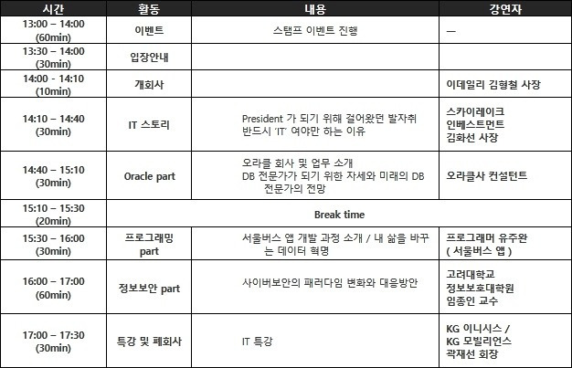 [IT취업설명회] 5월21일 선착순마감~ 신청방법