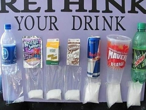 음료별 설탕량 비교