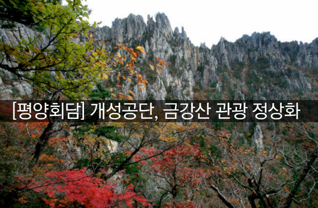 평양회담 개성공단, 금강산 관광 정상화