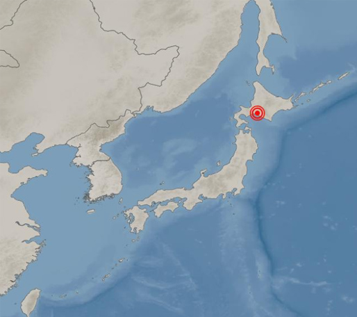 일본 지진 지역  훗카이도 대지진 연상